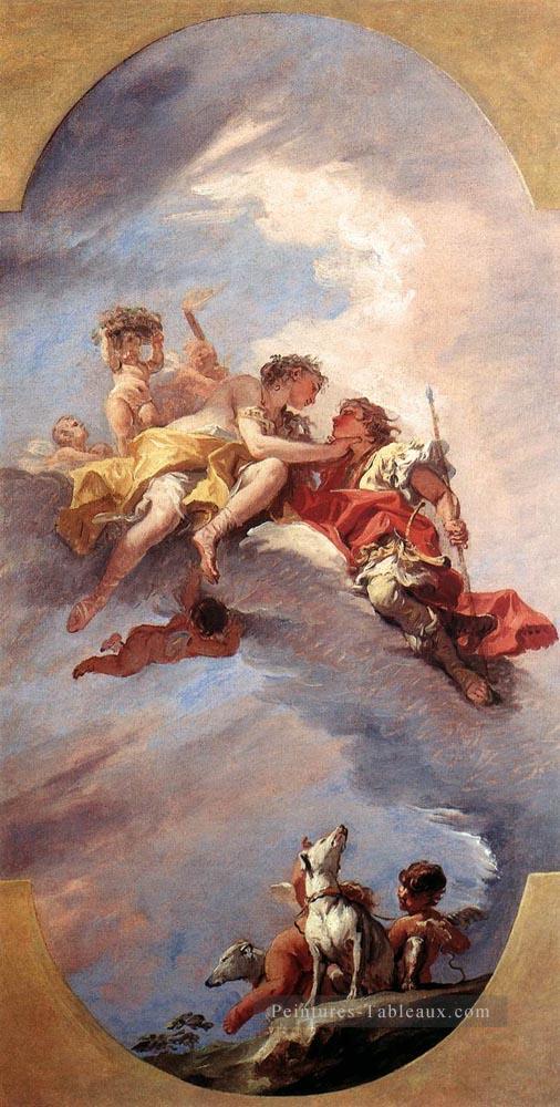 Vénus et Adonis grande manière Sebastiano Ricci Peintures à l'huile